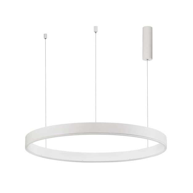 Nova Luce Motif - lampe suspendue - Ø 100 x 150 cm - 55W LED dimmable incl. - blanc sable