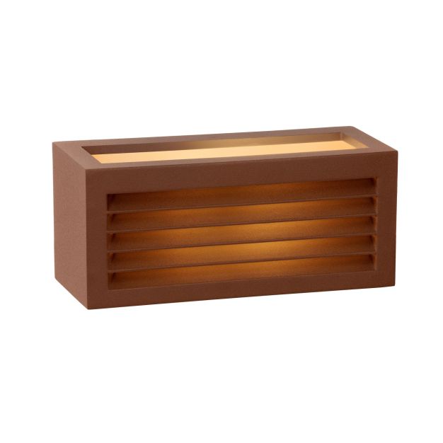 Lucide Dimo - applique murale extérieure - 25 x 11 x 11 cm - IP54 - rouille