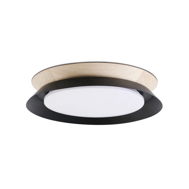 Faro Tender - plafonnier - Ø 45 x 8,2 cm - 24W LED incl. - noir et marron