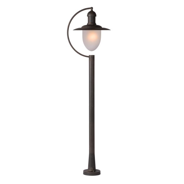 Lucide Aruba - lampe de jardin - 29,5 x 25 x 110 cm - IP44 - brun rouille