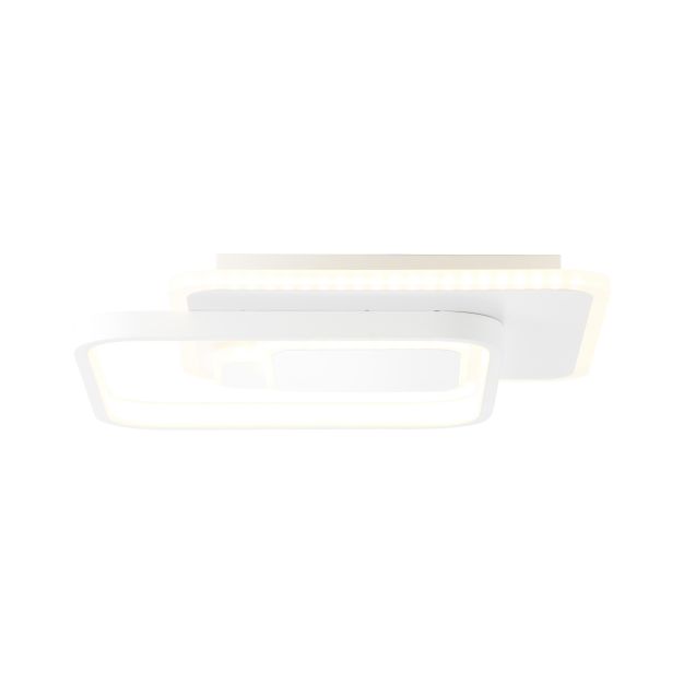 Brilliant Geron - plafonnier/mural - 31 x 31 x 6 cm - 24W LED incl - blanc