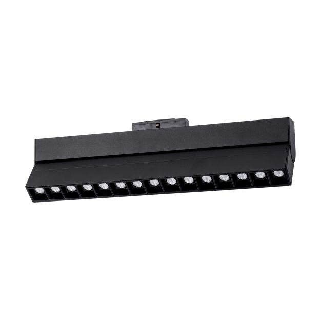 Nova Luce Este - luminaire pour système de profilés magnétiques - 40,7 x 3,4 x 11,6 cm - 22W LED incl. - noir - couleur de lumière blanche