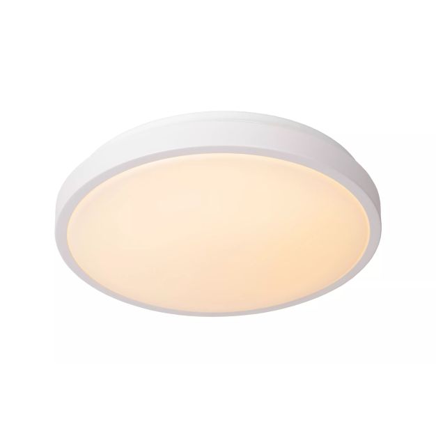 Lucide Dasher - plafonnier - Ø 34,8 x 9,8 cm - 18W LED incl - IP44 - blanc