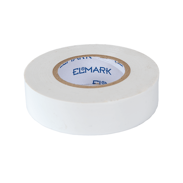 Elmark ruban isolant en PVC 19mm - 20 mètres de long - blanc