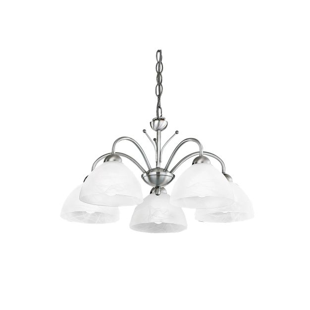 Searchlight Milanese - lampe suspendue - Ø 56 x 78 cm - argent satiné