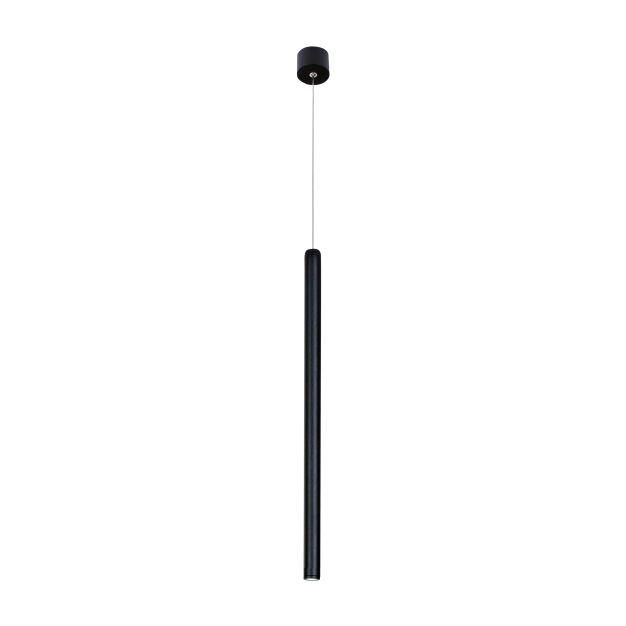 Nova Luce Ultrathin - lampe suspendue - Ø 2,5 x 150 cm - 3W LED incl. - noir