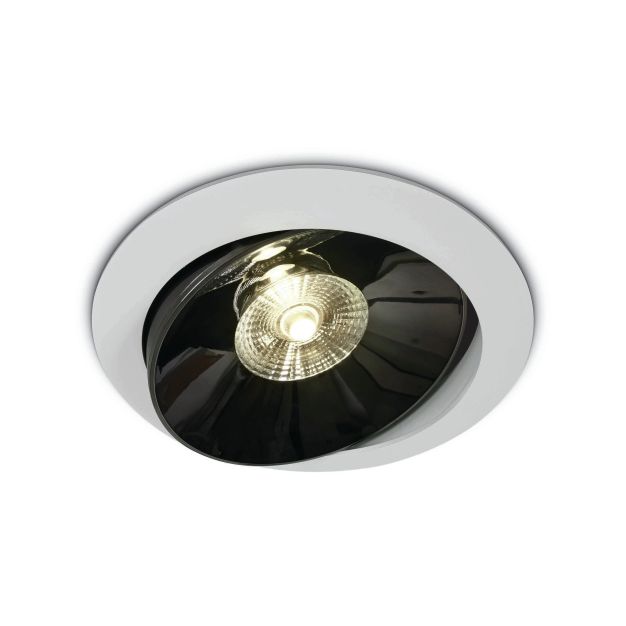 ONE Light Dark Mirror Reflector - spot encastrable - Ø 220 mm, Ø 200 mm encastrable - 30W LED incl. - blanc