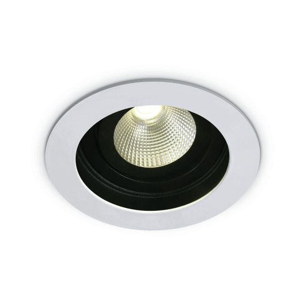 ONE Light COB Shop & Hotel - spot encastrable - Ø 100 mm, Ø 87 mm encastrable - 12W LED dimmable incl. - blanc - couleur de lumière blanc chaud (3000K)