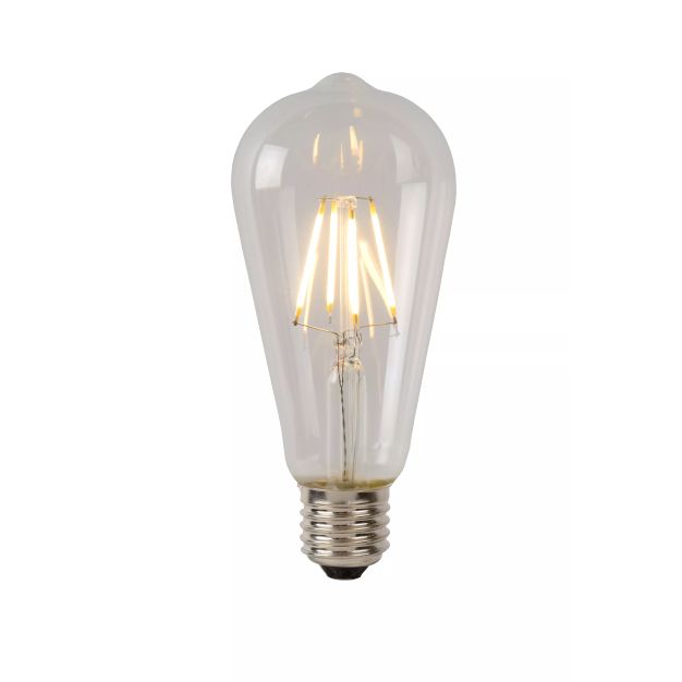 Lucide Lampe à incandescence LED classe B - Ø 6,4 x 14,6 cm - E27 - 7W dimmable - 2700K - transparent