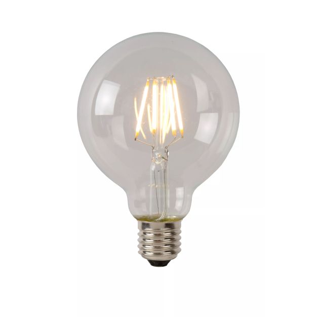 Lucide Lampe à incandescence LED classe B - Ø 8 x 12,2 cm - E27 - 7W dimmable - 2700K - transparent