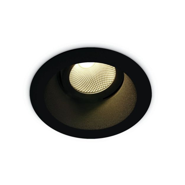 ONE Light COB Dark Light - spot à encastrer - Ø 95 mm, Ø 80 mm à encastrer - 7W LED incl. - noir