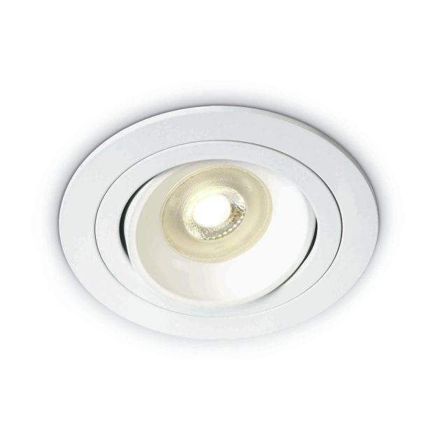 ONE Light Round Retro Range GU10 - spot encastré - Ø 82 mm, Ø 72 mm encastrable - blanc