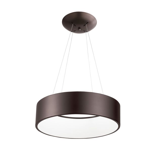 Nova Luce Rando - lampe suspendue - Ø 45 x 120 cm - 32W dimmable LED incl - brun café