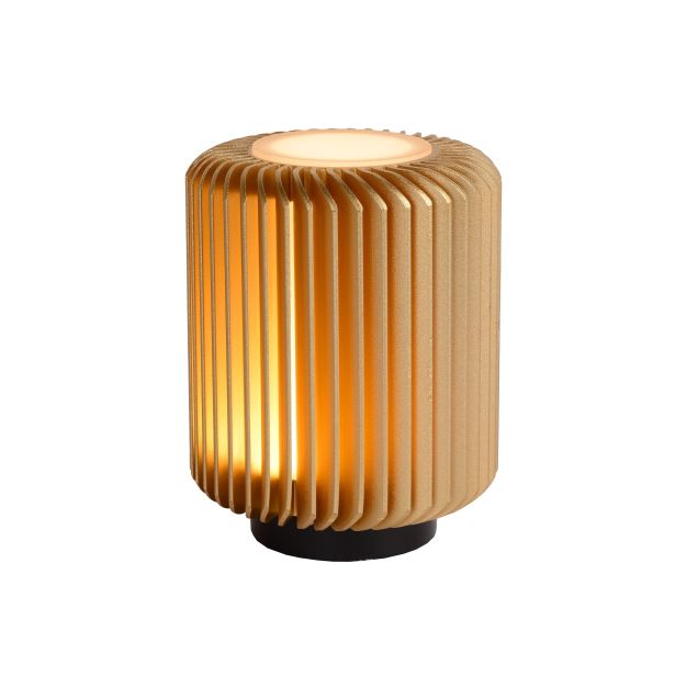 Lucide Turbin - lampe à poser - Ø 10,6 x 13,7 cm - 5W LED incl - mat gold