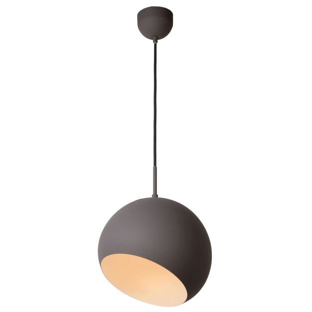 Lucide Bobo - lampe suspendue - 28 x 28 x 170 cm - 15W LED incl - gris mat