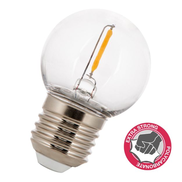 Bailey Filament LED - Ø 4,5 x 7 cm - E27 - 1W non-dimmersible - IP44 - 2700K