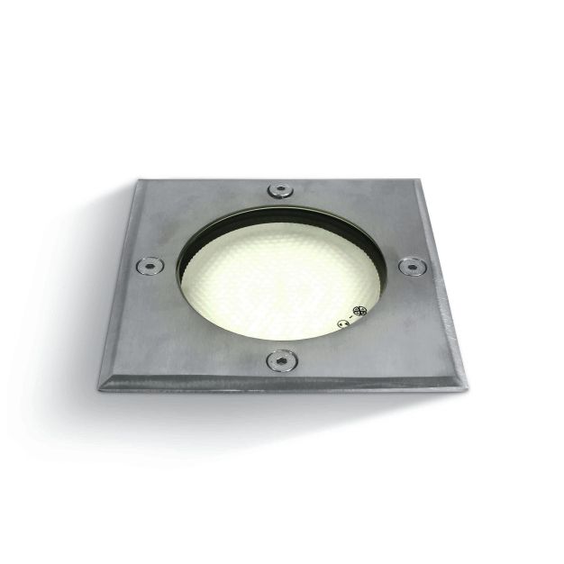 ONE Light GX53 Inground Range - spot extérieur au sol - Ø 122 mm, Ø 110 mm encastrable - IP67 - acier inoxydable