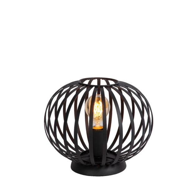 Lucide Manuela - lampe à poser - Ø 25,5 x 21 cm - noir