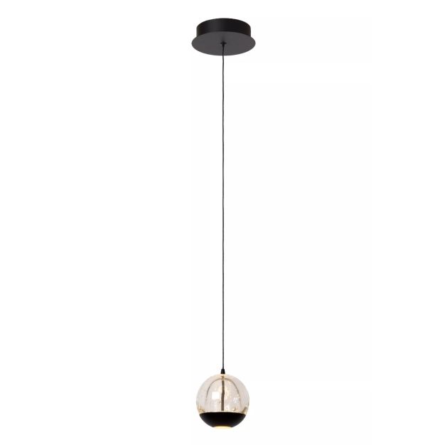 Lucide Sentubal - lampe suspendue - Ø 14 x 150 cm - 6,3W LED incl - noir