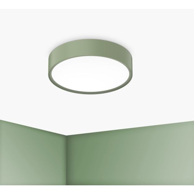Century Italia Blanca Luxe - plafonnier - Ø 30 x 7 cm - 17W LED incl. - vert