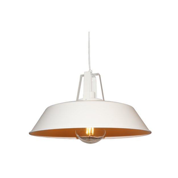 Artdelight Nero - lampe suspendue - Ø 45 x 175 cm - blanc