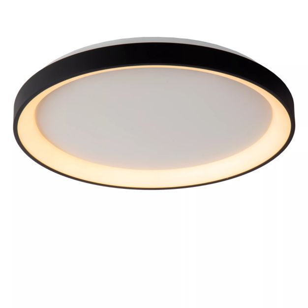 Lucide Vidal - plafonnier - Ø 48 x 6 cm - 38W LED incl - noir