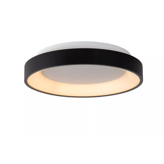 Lucide Vidal - plafonnier - Ø 28 x 6 cm - 21W LED incl - noir