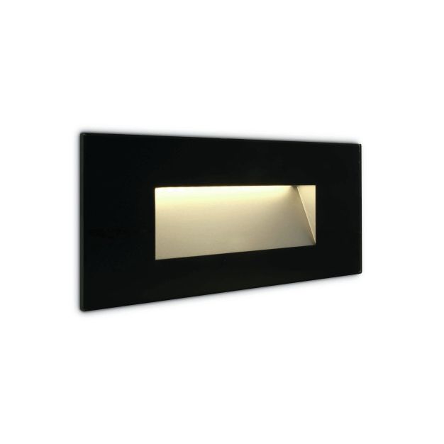 ONE Light Glass Face - applique encastrée - 19 x 3,6 x 8 cm - 5W LED incl. - IP65 - noir