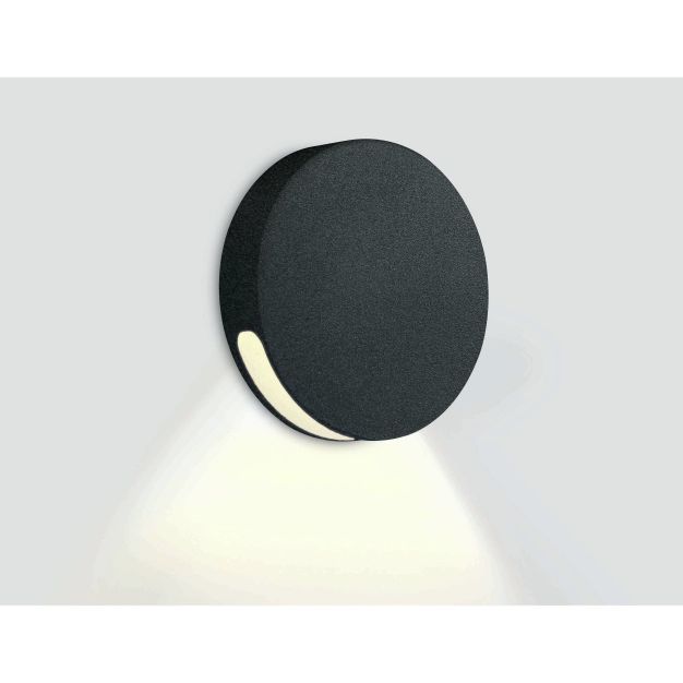 ONE Light Dark Light Step Series - applique encastrée - Ø 5 x 4 cm - 2W LED dimmable incl. - IP65 - noir