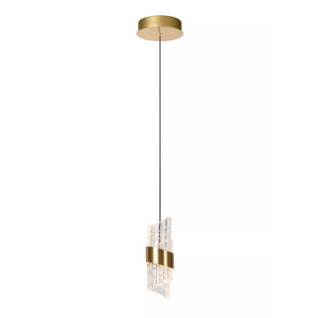 Lucide Kligande - lampe suspendue - Ø 13 x 150 cm - 9W LED incl - or