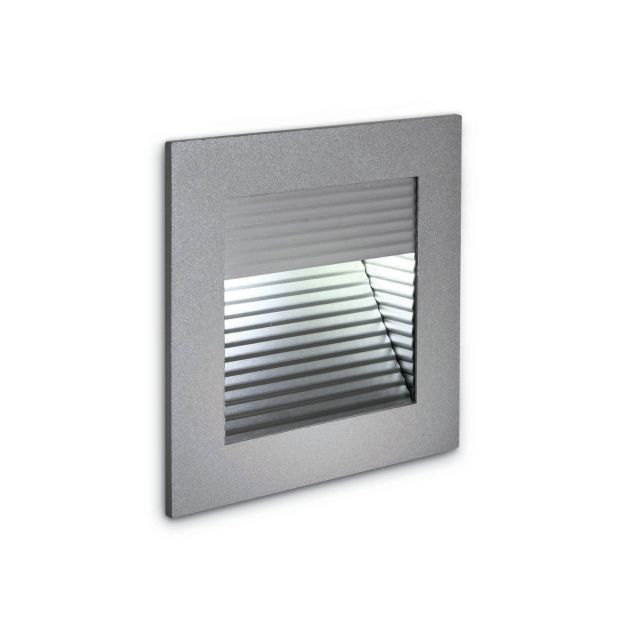 ONE Light Indoor Dark Light Wall Recessed - applique murale encastrée - 9 x 3,5 x 9 cm - 1W LED dimmable incl. - gris