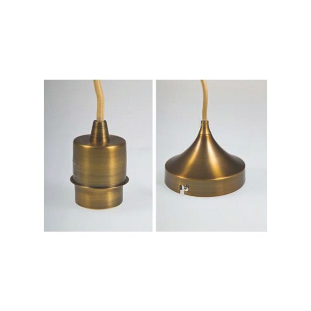 Artdelight Iron 2 - lampe suspendue - Ø 12 x 120 cm - bronze