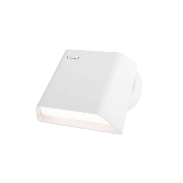 Nova Luce Benedetto - applique murale avec interrupteur - 12 x 7 x 9,5 cm - 6W LED incl. - blanc