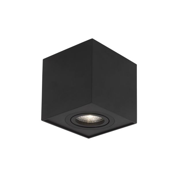 Nova Luce Rende - spot en saillie - 8 x 8 x 9 cm - noir