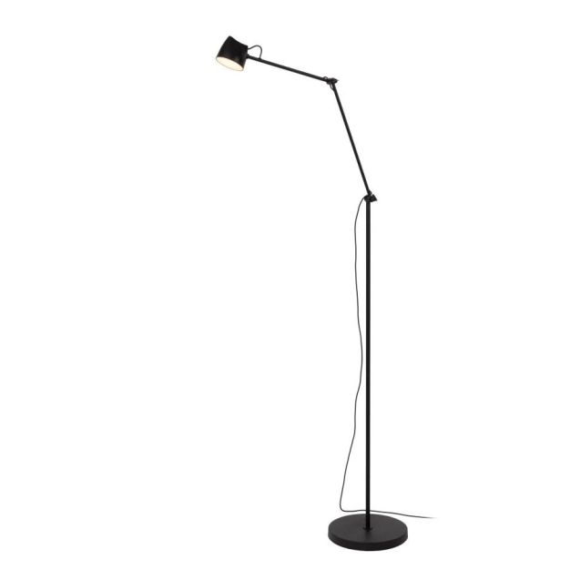 Lucide Milne - lampadaire avec variateur tactile - 143 cm - 8W dimmable LED incl - noir