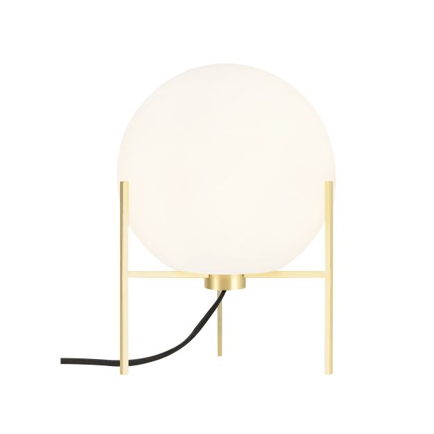 Nordlux Alton - lampe à poser - Ø 20 x 29 cm - laiton et blanc opale