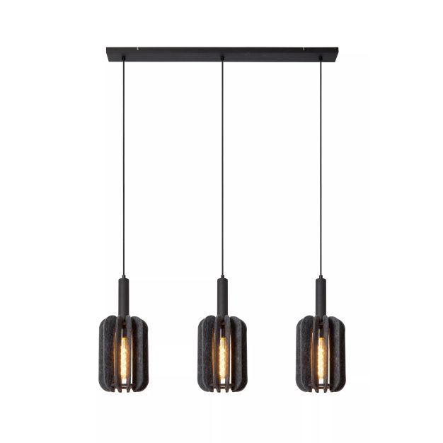 Lucide Rafal - lampe suspendue - 98 x 20 x 183 cm - gris