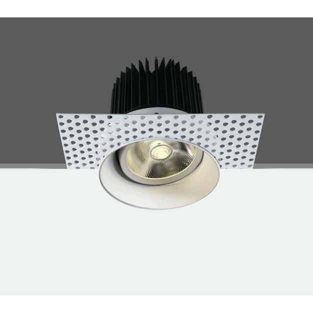 ONE Light COB Trimless LED - spot à encastrer - 150 x 150 mm, Ø 110 mm taille d'encastrement - 30W LED dimmable incl. - blanc - couleur de lumière blanche