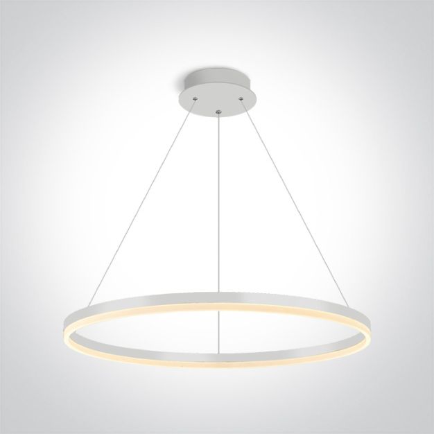 ONE Light Rings - lampe suspendue - Ø 80 x 150 cm - 60W LED incl. - blanc