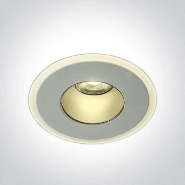 ONE Light LED Decorative Range - spot encastré - Ø 90 mm, Ø 70 mm encastré - 8W LED incl. - IP40 - blanc