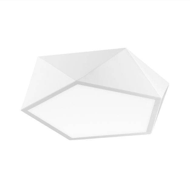 Nova Luce Darius - plafonnier - 40 x 40 x 10 cm - blanc mat