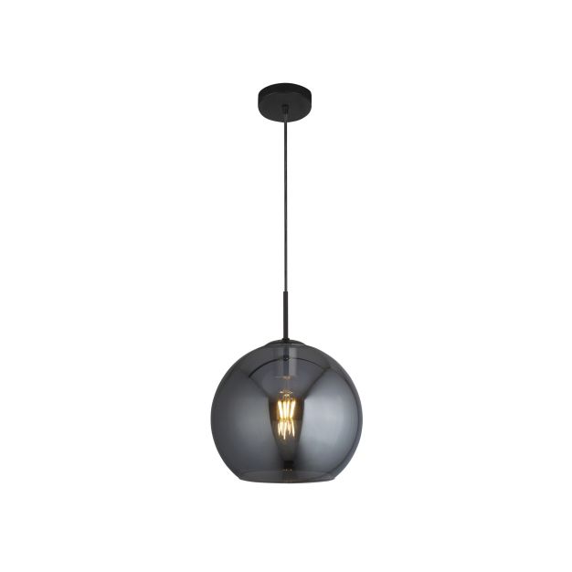 Searchlight Amsterdam - lampe suspendue - Ø 30 x 120 cm - noir