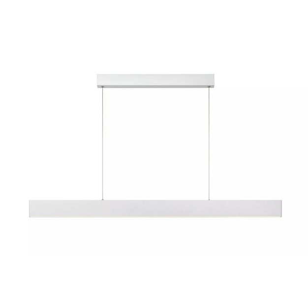 Lucide Raya LED - lampe suspendue - 119 x 4 x 138 cm - 36W LED dimmable incl - 2700K - blanc