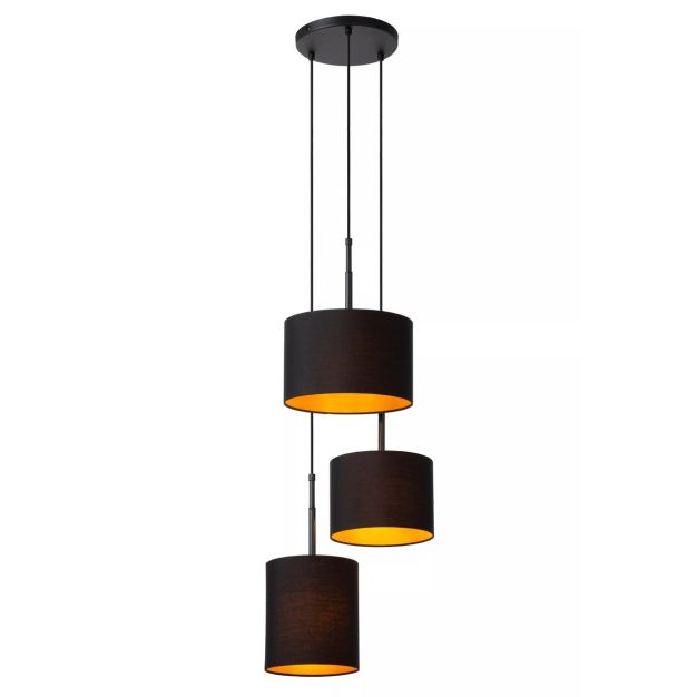 Lucide Maya - lampe suspendue 3L - Ø 46 x 177 cm - noir