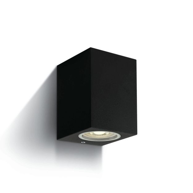 ONE Light GU10 Outdoor Cube Lights - appliques murales d'extérieur - 7 x 7,7 x 10 cm - IP65 - noir