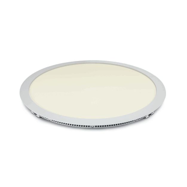 ONE Light Round Recessed Panels Die Cast - plafonnier - Ø 42 x 2 cm - 40W LED incl. - IP40 - blanc - couleur de lumière blanche