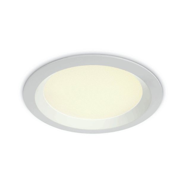 ONE Light UGR19 Office Range - spot encastré - Ø 240 mm, Ø 210 mm encastré - 30W LED incl. avec couleur de lumière réglable - IP44 - blanc