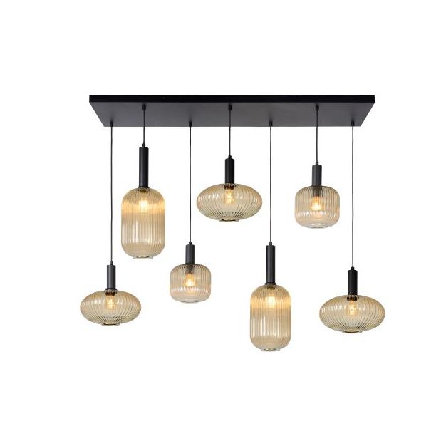 Lucide Maloto - lampe suspendue - 130 x 30 x 150 cm - ambre