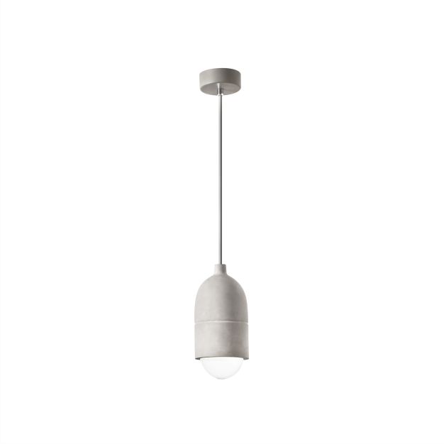 Nova Luce Alanzo - lampe suspendue - Ø 10 x 120 cm - gris