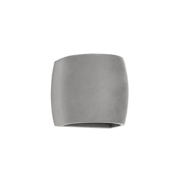 Nova Luce Zerino - applique murale - 14 x 14 x 14 cm - 6W LED incl. - IP65 - béton gris